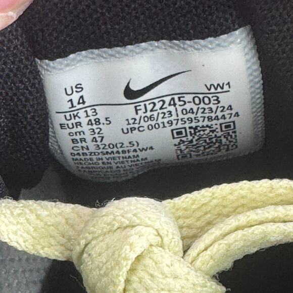 Nike Air Pegasus '89 G Mens Size 14 Golf Shoes Grey Black Lime FJ2245-003 NEW - Picture 8 of 9